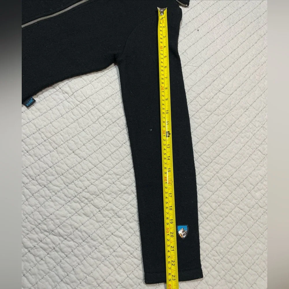 Black Kuhl Wool Zip Up Prague Sweater Size S - Picture 9 of 10